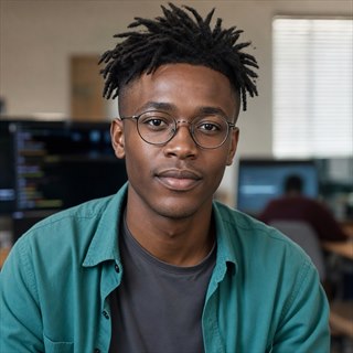 Mandla Nkosi in a professional workspace
